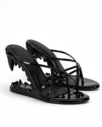 VELVET HEELS — BLACK